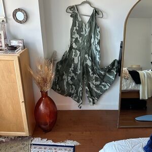 Camo Inspired Venti6 100% Linen Playsuit